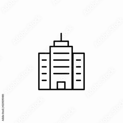 high buildings icon sign vector