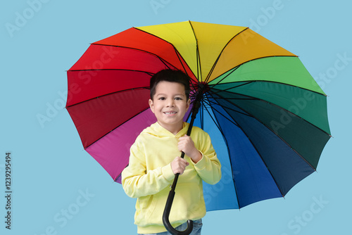 Cute little Asian boy with ...