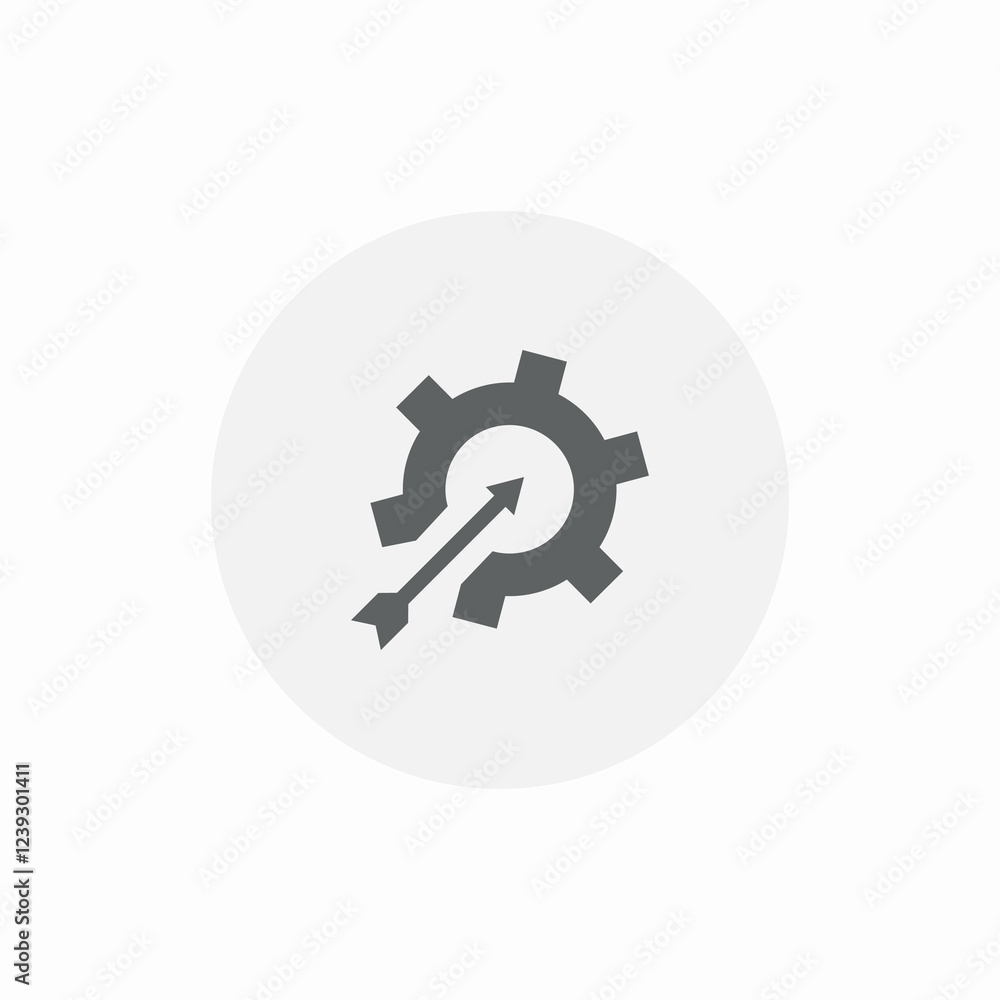 arrow target wrench icon sign vector arrow target wrench icon sign vector