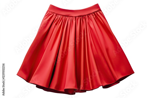 Red skirt isolated on white background