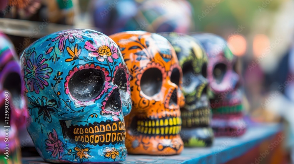 Fototapeta premium Colorful Sugar Skulls 