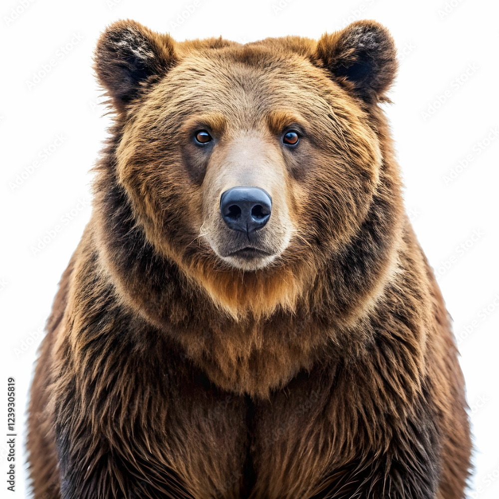 grizzly bear on white background grizzly bear on white background