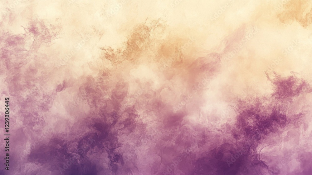 Obraz premium Abstract Watercolor Background with Pastel Purple and Yellow Tones