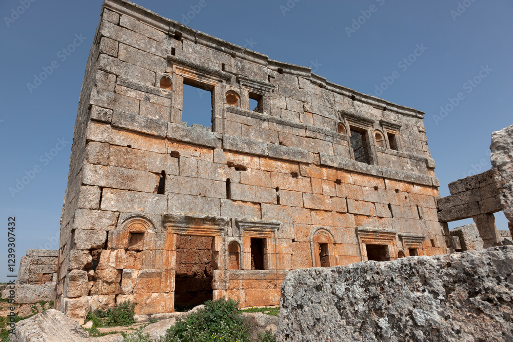 Syria ruins of Serjila on a cloudy spring day Syria ruins of Serjila on a cloudy spring day