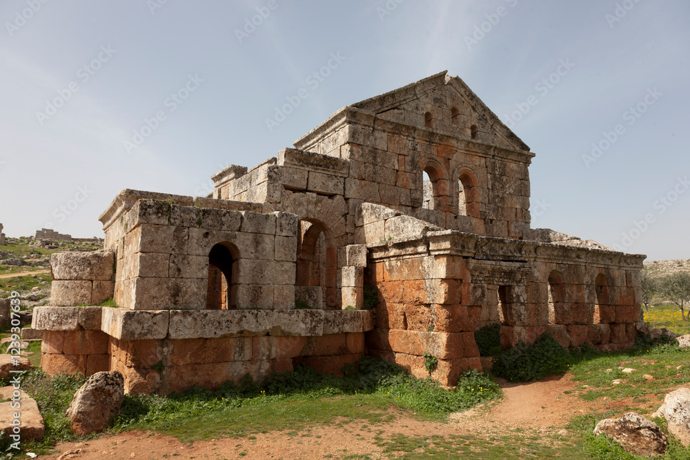 Syria ruins of Serjila on a cloudy spring day Syria ruins of Serjila on a cloudy spring day