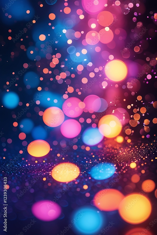 Colorful Abstract Bokeh Lights with Cosmic Gradient Colorful Abstract Bokeh Lights with Cosmic Gradient