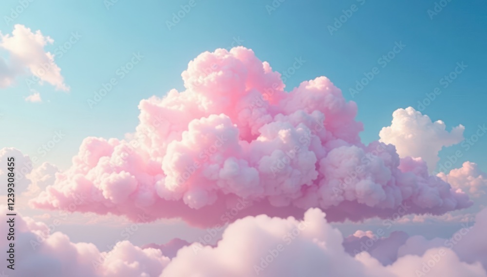 Soft pink fluffy cloud amidst wispy white clouds, fluffy cloud, soft pink, airy Soft pink fluffy cloud amidst wispy white clouds, fluffy cloud, soft pink, airy