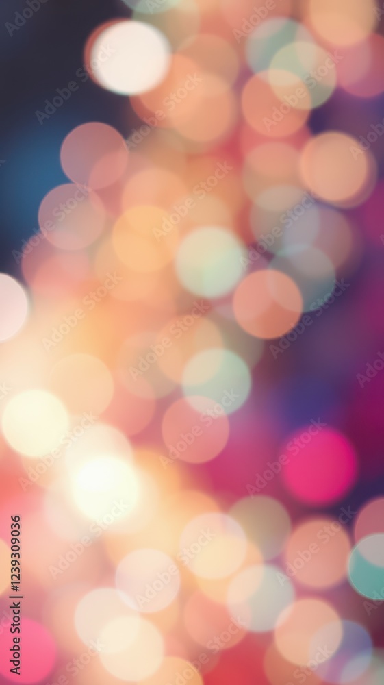 Colorful bokeh lights creating a festive atmosphere in a night setting during a celebration Colorful bokeh lights creating a festive atmosphere in a night setting during a celebration