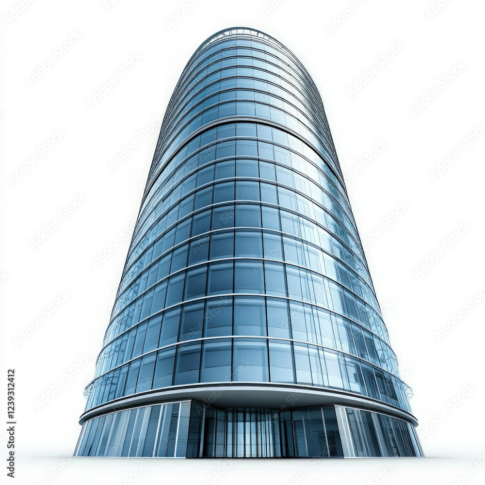Obraz premium 3d Building Isolated On White