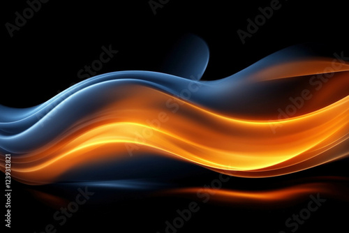 Black Orange Background Abs...