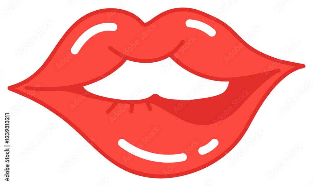 Female sexy Sticker red lips Female sexy Sticker red lips