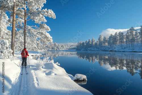 Cross Country Skier Isolated