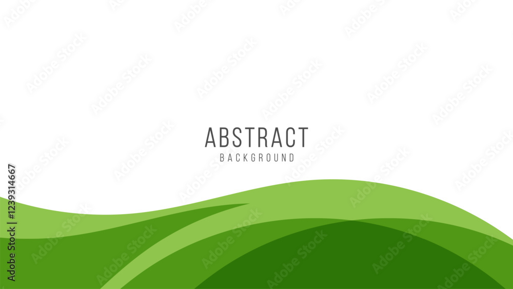 Fototapeta premium Abstract green wave business background. Vector illustration