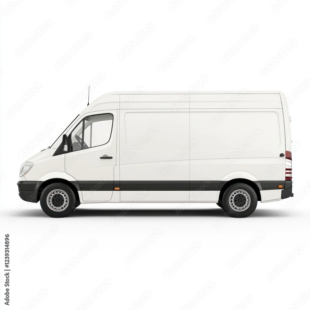 Delivery Van blank mockup with copy space and space for logotype realistic isolated on white background. Commercial Vehicle. Cargo Van. Blank Van for design. Delivery Van. Realistic Delivery Van. Delivery Van blank mockup with copy space and space for logotype realistic isolated on white background. Commercial Vehicle. Cargo Van. Blank Van for design. Delivery Van. Realistic Delivery Van.