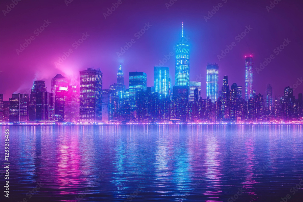 Fototapeta premium Night City Background