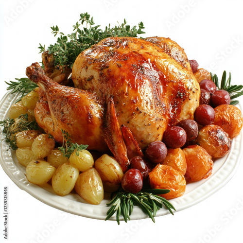 Turkey Dinner Isolated