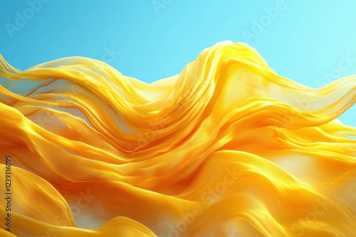 Yellow Wave Background