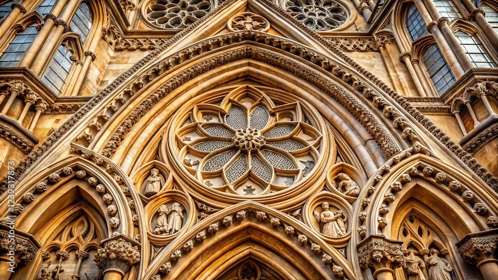 Wells Cathedral Gothic Architecture, Close-up Stonework Detail, Fine Art Photography Wells Cathedral Gothic Architecture, Close-up Stonework Detail, Fine Art Photography