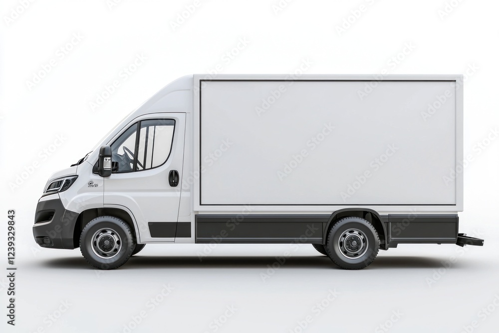 Delivery Van blank mockup with copy space and space for logotype realistic isolated on white background. Commercial Vehicle. Cargo Van. Blank Van for design. Delivery Van. Realistic Delivery Van. Delivery Van blank mockup with copy space and space for logotype realistic isolated on white background. Commercial Vehicle. Cargo Van. Blank Van for design. Delivery Van. Realistic Delivery Van.