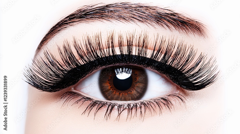 Close Up of Hazel Eye with Dramatic Black Eyelashes Close Up of Hazel Eye with Dramatic Black Eyelashes