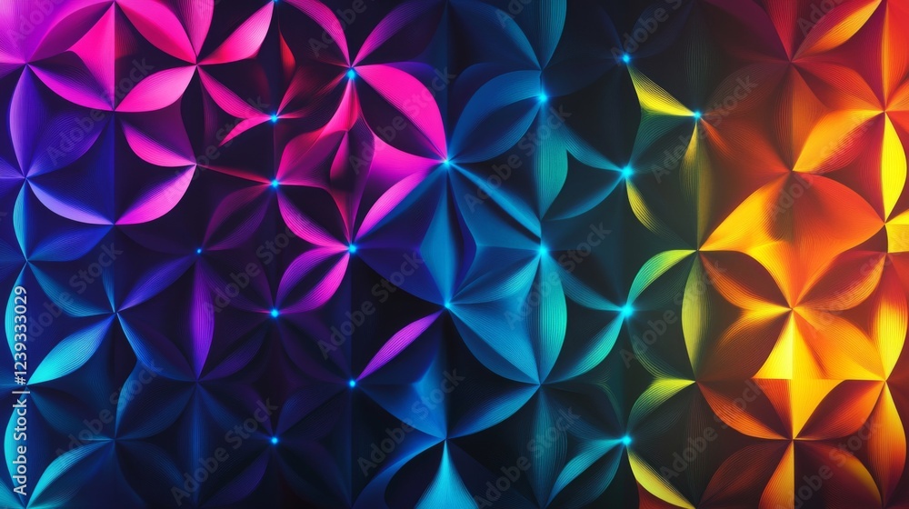 Obraz premium Abstract Geometric Pattern with Vibrant Colors