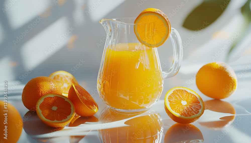 Orange and orange juice isolated on white