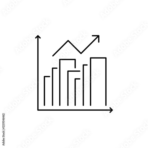 Outline Histogram icon, Shows the frequency distribution of numeric data.
