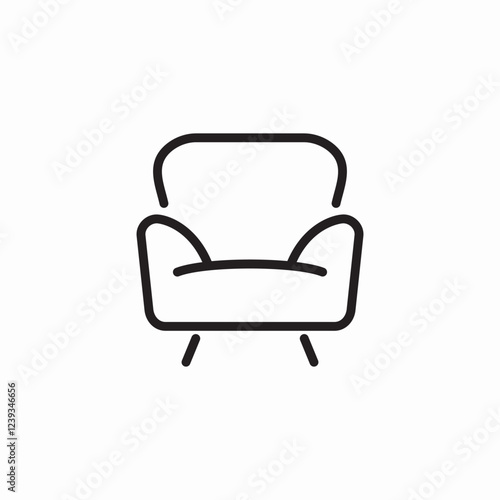 sofa couch icon sign vector