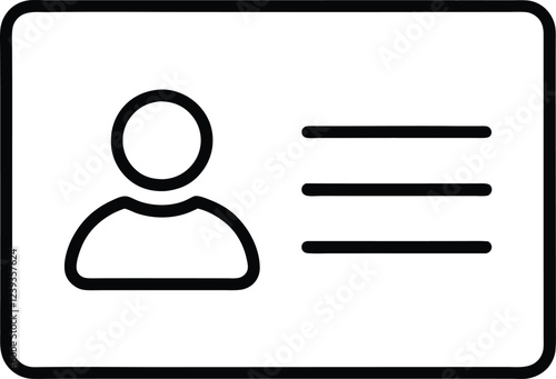 ID card Icon vector for business and identification, Id card vector icon. Driver's license. Membership or client personal identification