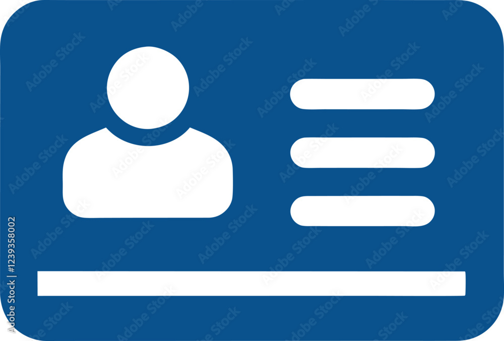 ID card Icon vector for business and identification, Id card vector icon. Driver's license. Membership or client personal identification ID card Icon vector for business and identification, Id card vector icon. Driver's license. Membership or client personal identification