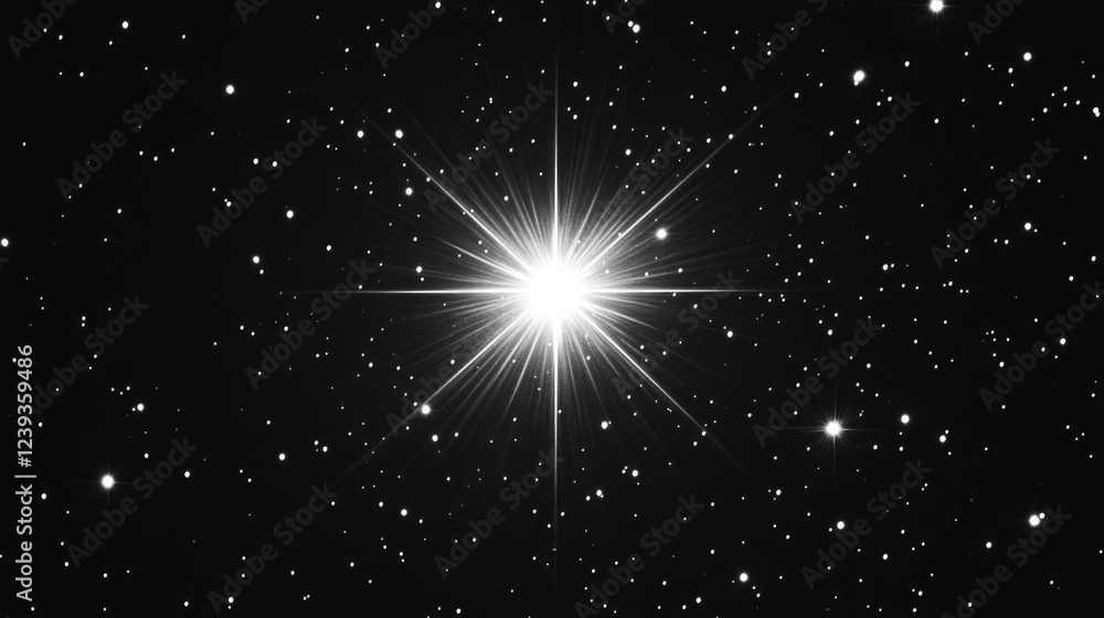 Fototapeta premium Galactic Nebula with Bright Stars