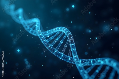 Art dna helix on blue background