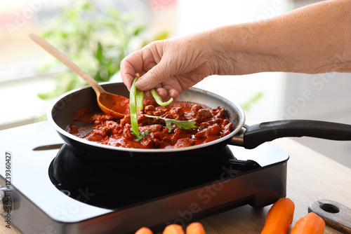 Home cooking process, addin...