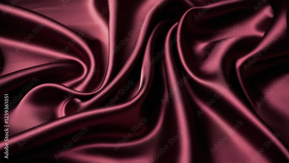 Obraz premium Red satin fabric. Soft and Glossy Satin Material in Deep Red.
