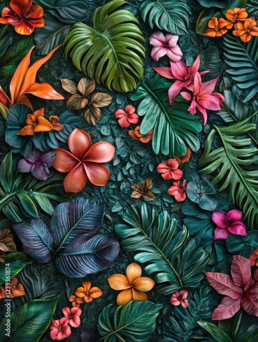 Exotic Leaves and Flowers