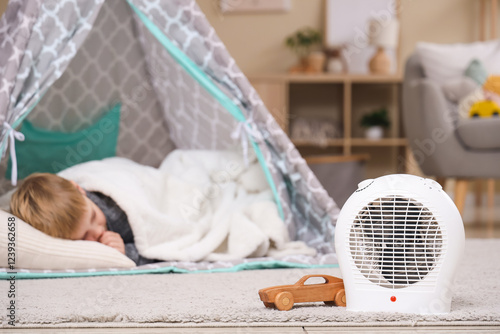 Electric fan heater with to...