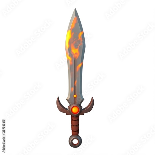 Fiery Enchanted Blade photo