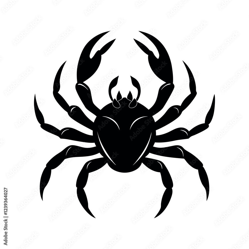 Creative Spider Crab Silhouette Vectors for Branding Creative Spider Crab Silhouette Vectors for Branding