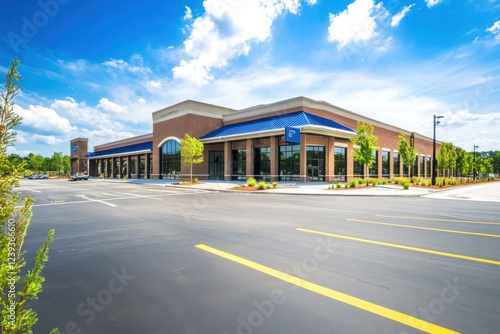 Walmart store exterior. Walmart is an American multinational corporation