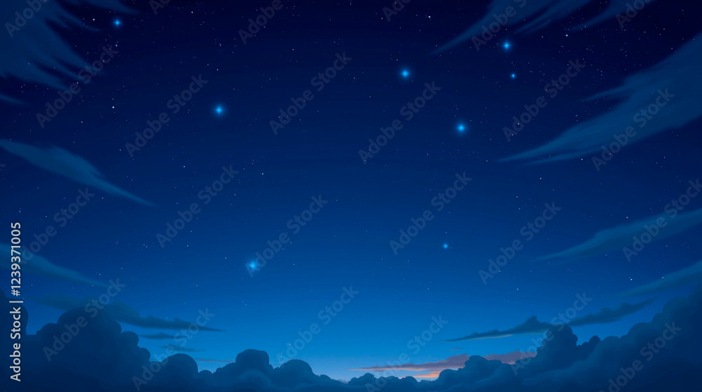 Fototapeta premium blue background, evening starry sky