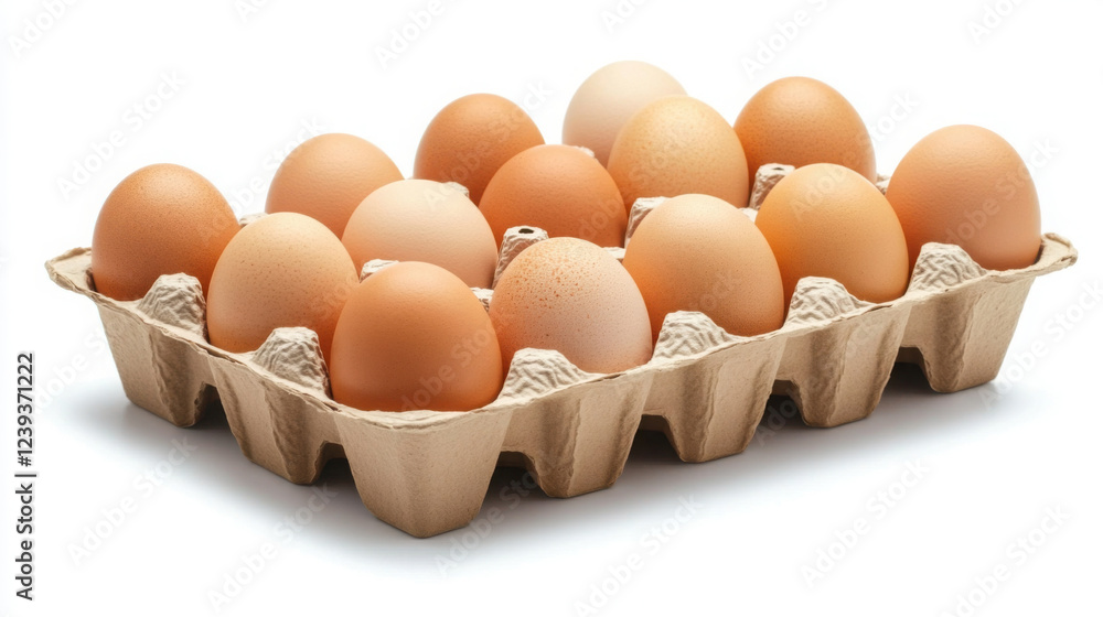 Fresh organic farm eggs in recyclable carton packaging for sustainable cooking and healthy living Fresh organic farm eggs in recyclable carton packaging for sustainable cooking and healthy living