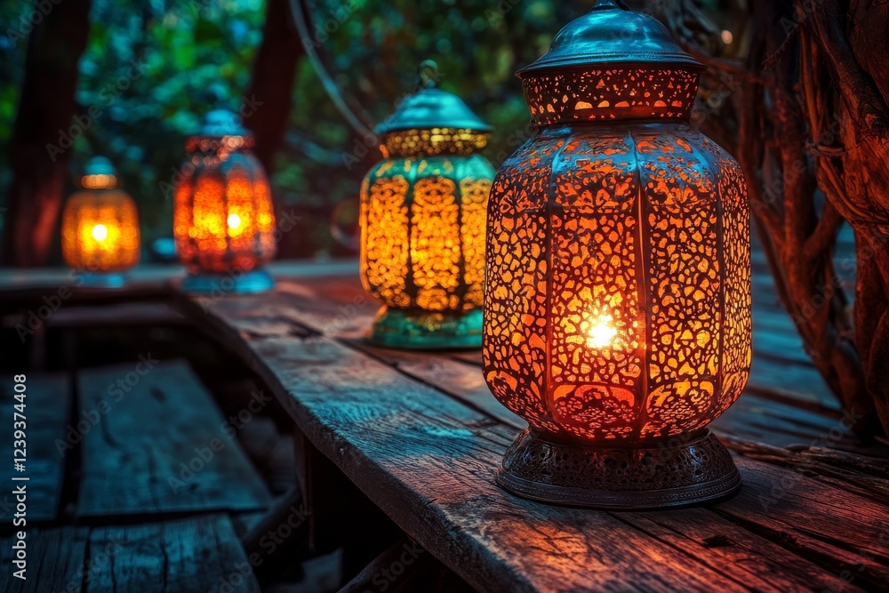 Festive Ramadan Kareem design featuring Arabic patterns with warm light bokeh, perfect for Eid Mubarak Islamic wall art Festive Ramadan Kareem design featuring Arabic patterns with warm light bokeh, perfect for Eid Mubarak Islamic wall art