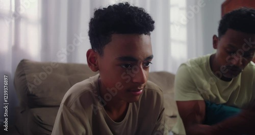 Father mocking teenage son’s past behavior during a difficult conversation, highlighting emotional disconnect and struggles in parenting and communication in family dynamics