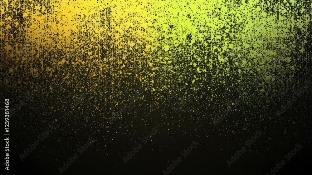 Fototapeta premium Bright Gradient Texture with Yellow and Green Falling Speckles
