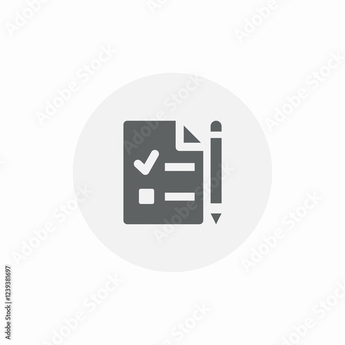 check pencil list icon sign vector