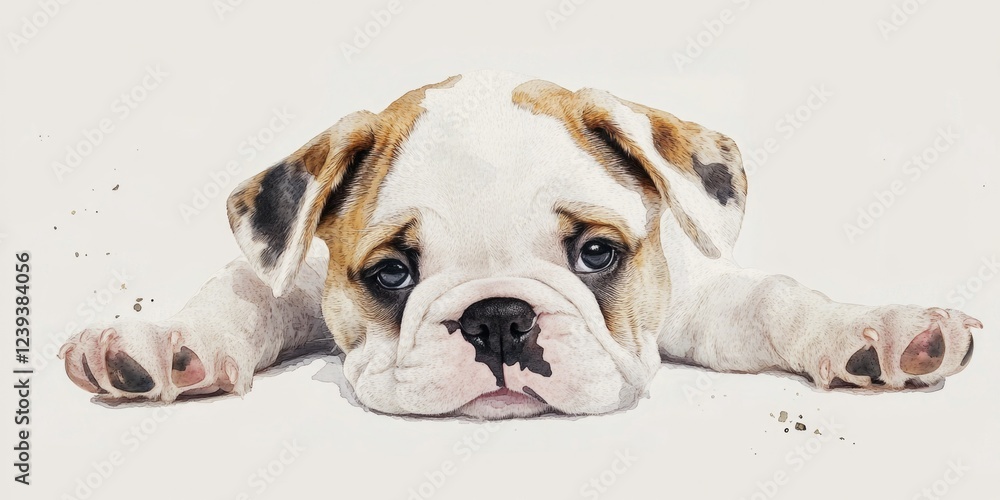 Obraz premium Adorable English Bulldog Puppy