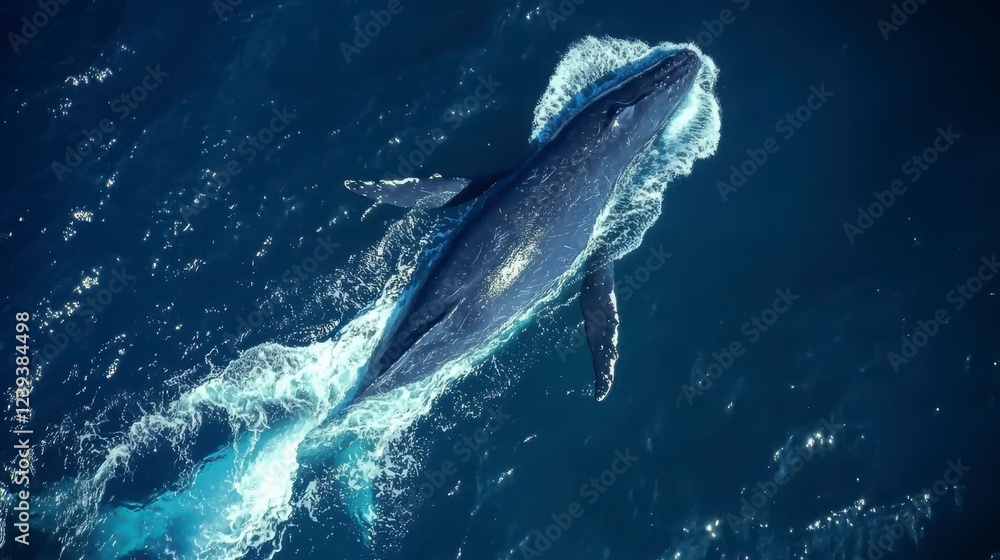 Obraz premium Majestic Whale: A Gentle Giant of the Ocean