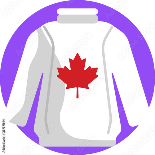 Textile material representing Canada's fashion and outdoor gear.