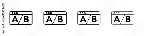A B test icon Flat illustration sign