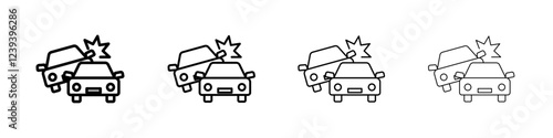 Accident icon Flat illustration sign